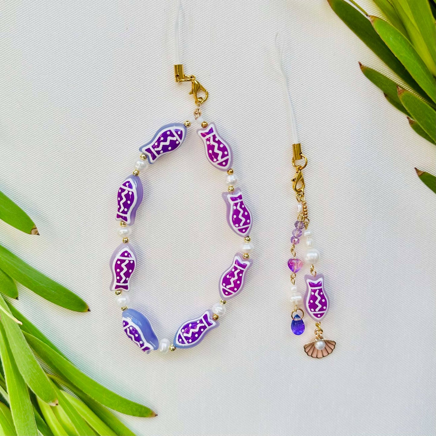 Orchid Dottyback Purple Fish Charm